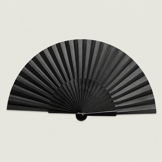 Black on Black 23cm Handfan