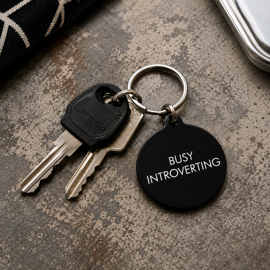 Busy Introverting Keytag
