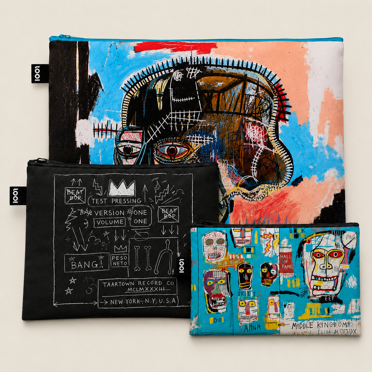 Jean-Michel Basquiat Untitled Recycled Zip Pockets