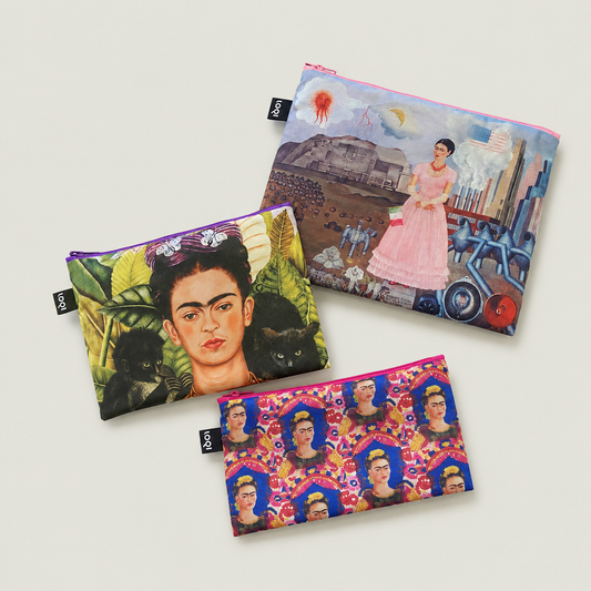 Frida Kahlo Recycled Zip Pockets