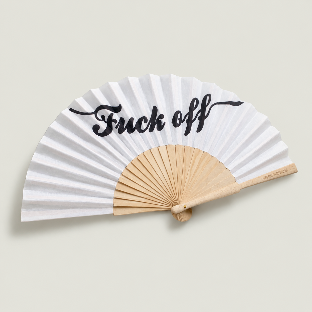 F*ck off Script White 23cm Handfan