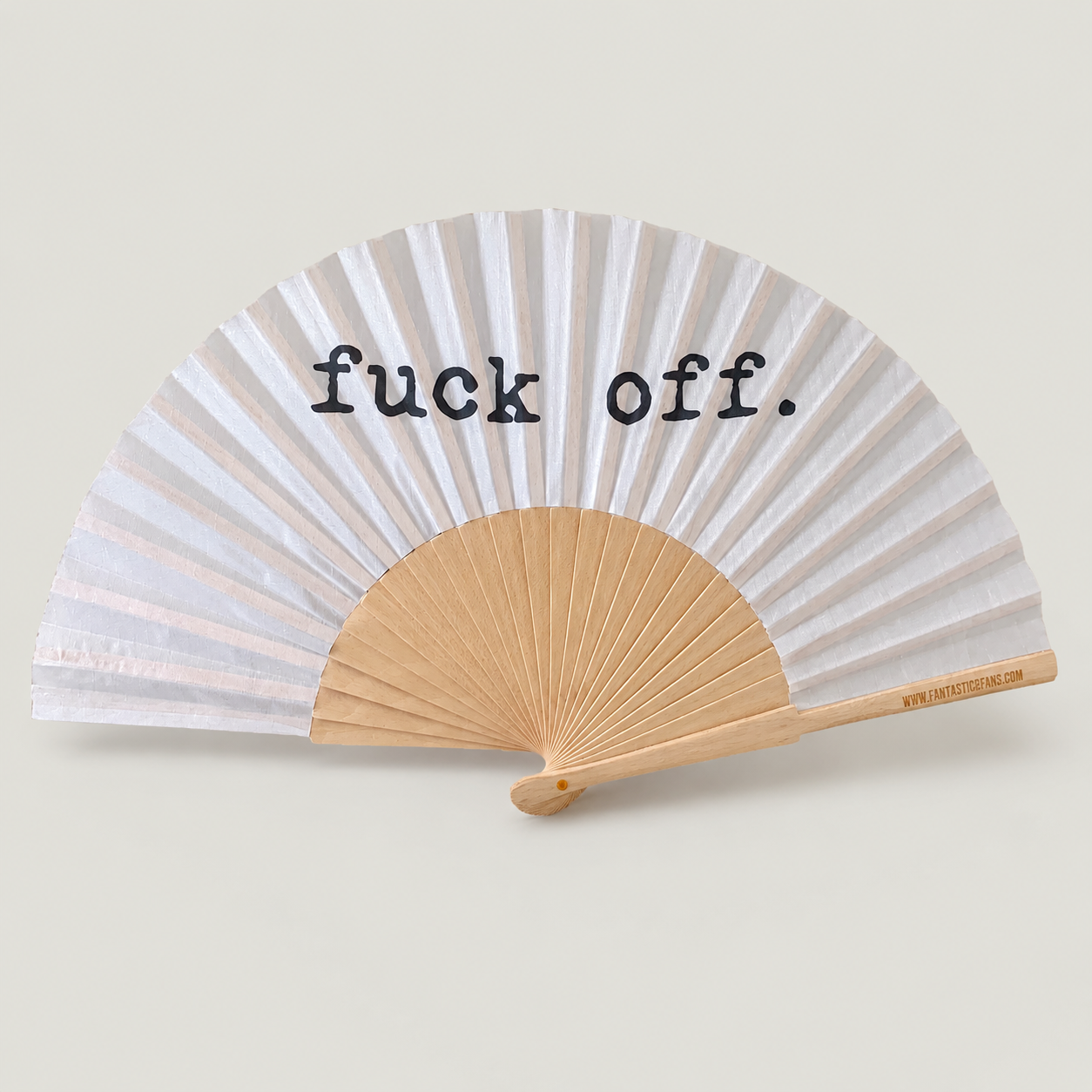 F*ck off White 23cm Handfan