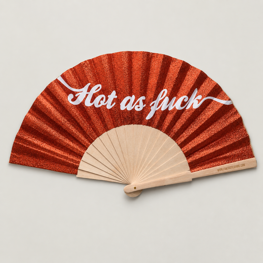 Hot as F*ck Glitter 23cm Handfan