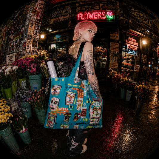 Jean-Michel Basquiat Skull Recycled Bag