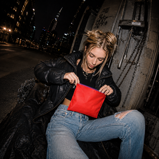 Neon Recycled Zip Pockets