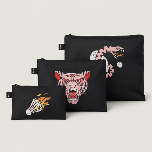 Snask Tiger Black Recycled Zip Pockets