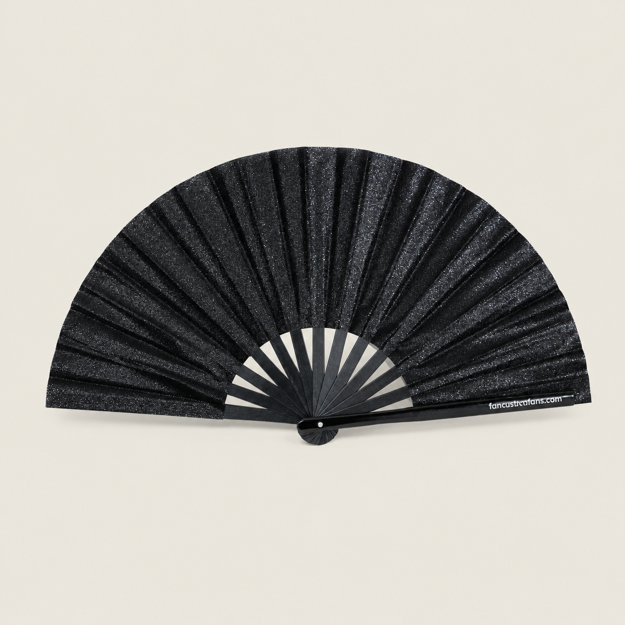 Black Mega Glitter XL Handfan