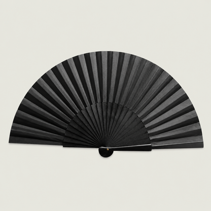 Black on Black 23cm Handfan