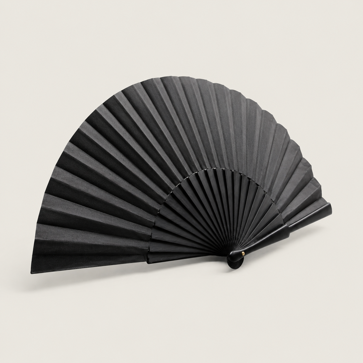 Black on Black 23cm Handfan