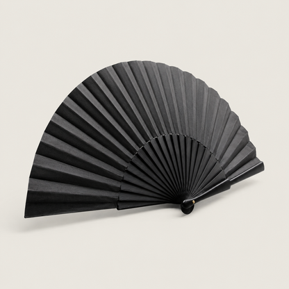 Black on Black 23cm Handfan