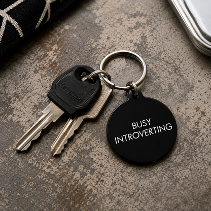 Busy Introverting Keytag