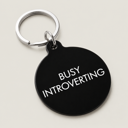 Busy Introverting Keytag