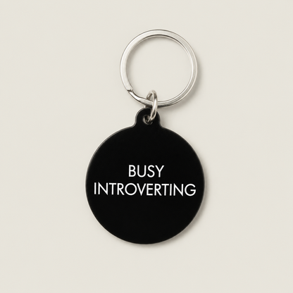 Busy Introverting Keytag