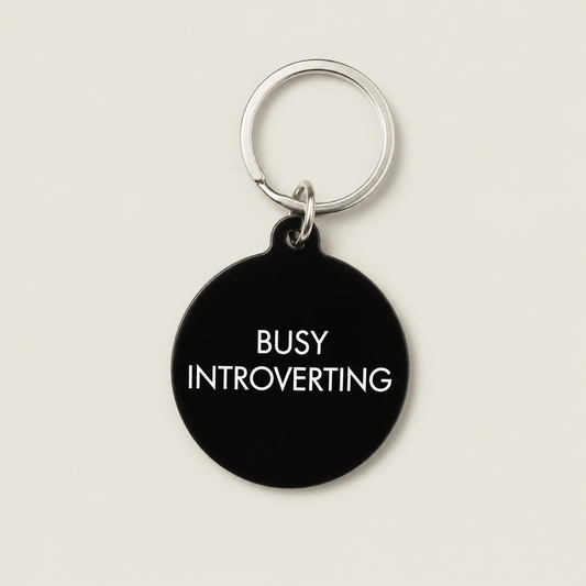 Busy Introverting Keytag