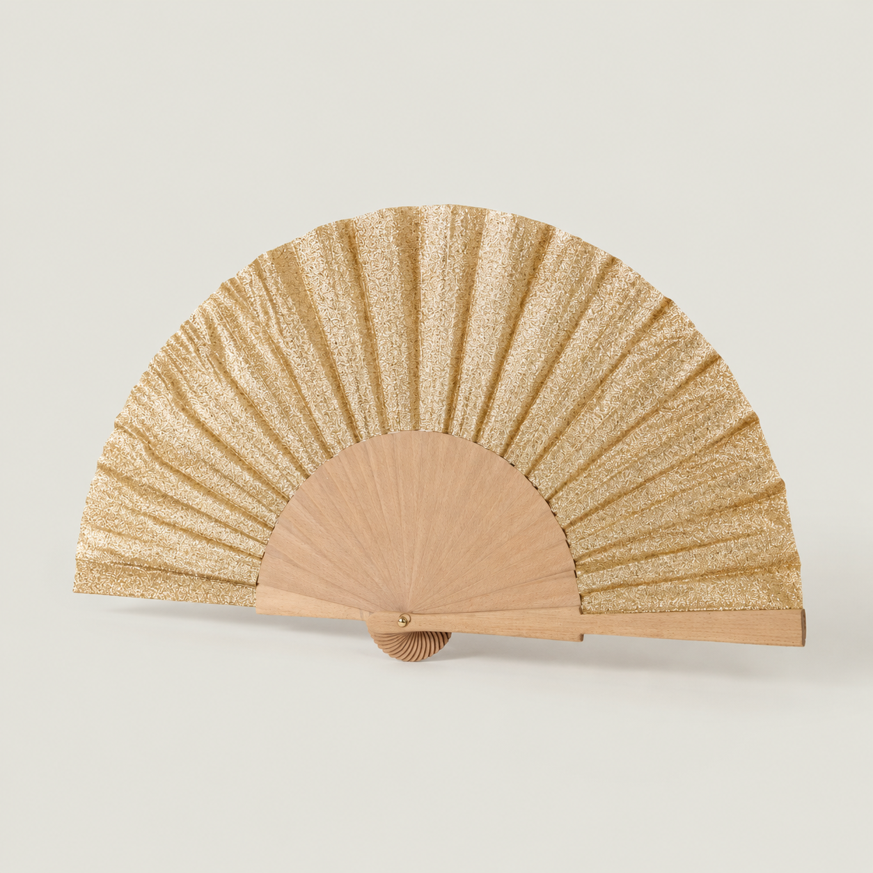 Champagne Gold Glitter 23cm Handfan