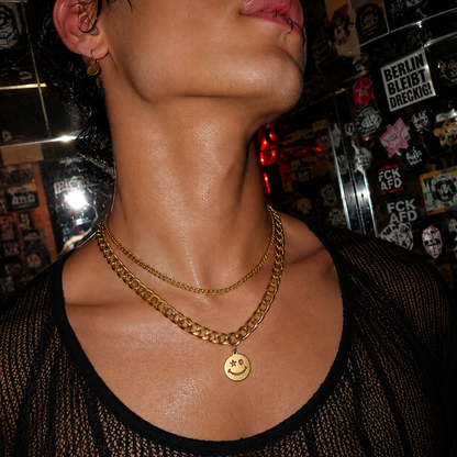 Chunky Smiley 2 Row Chain