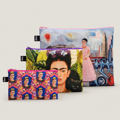 Frida Kahlo Recycled Zip Pockets