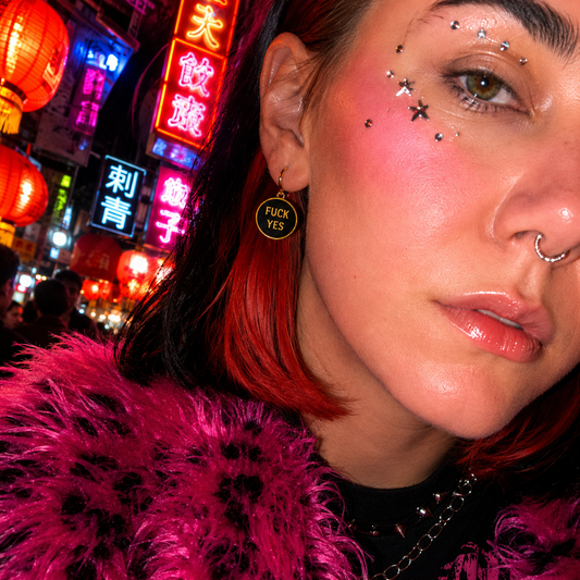 F*ck Yes Charm Earrings