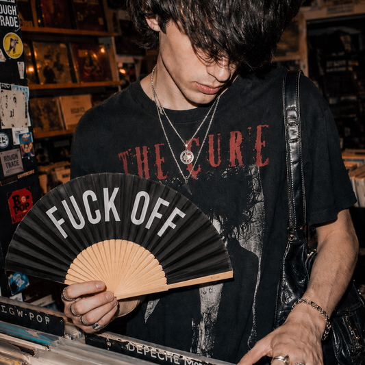 F*ck off Black 23cm Handfan