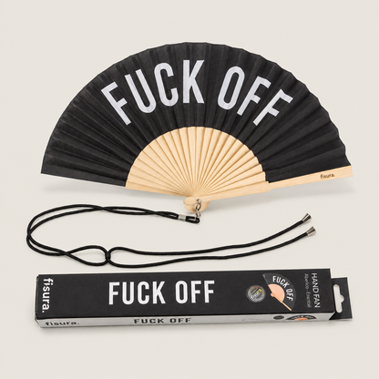 F*ck off Black 23cm Handfan