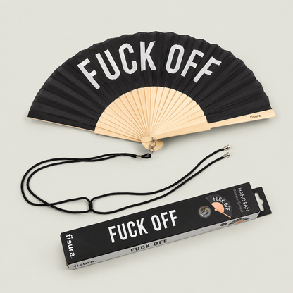 F*ck off Black 23cm Handfan