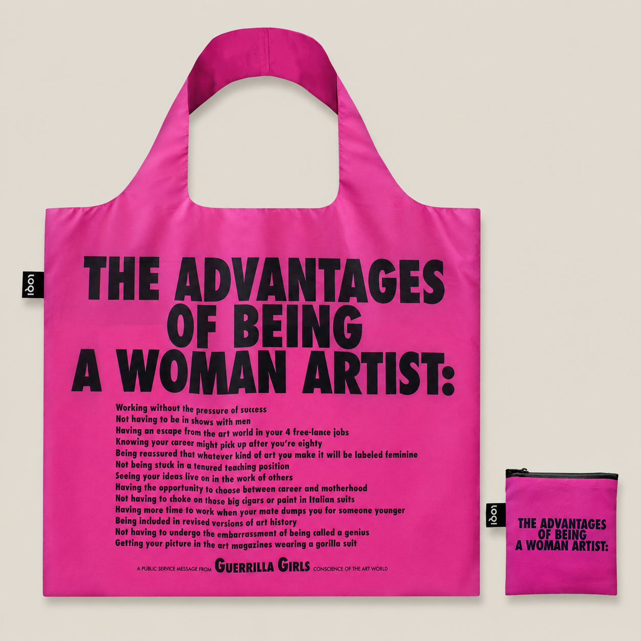 Guerrilla Girls The Advantages Of Being A Woman Artist Recycled Bag