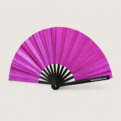Hot Pink Mega Glitter XL Handfan