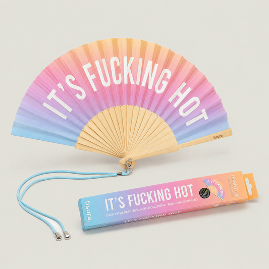 It's F*cking Hot Gradient 23cm Handfan (Glows in the dark)