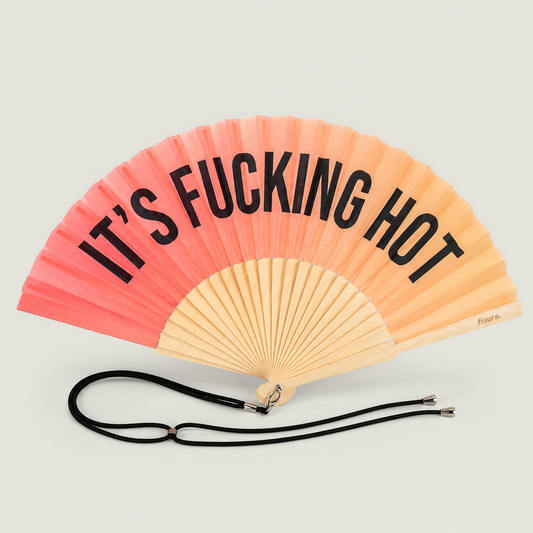 It's F*cking Hot Sunset Gradient 23cm Handfan