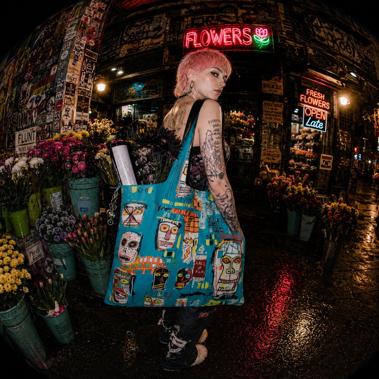Jean-Michel Basquiat Skull Recycled Bag