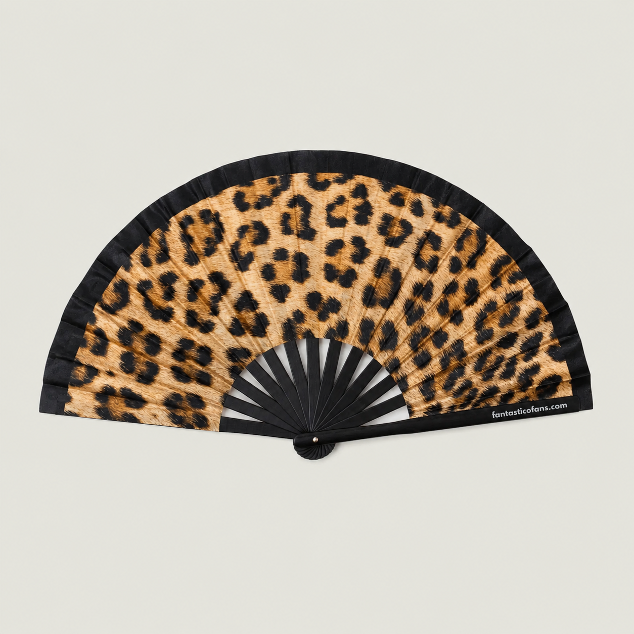 Leopard Print XL Handfan