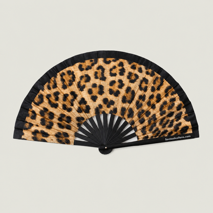 Leopard Print XL Handfan