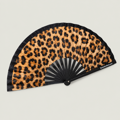 Leopard Print XL Handfan
