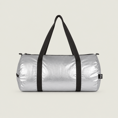 Metallic Silver Weekender