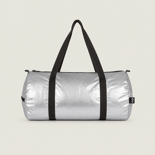 Metallic Silver Weekender