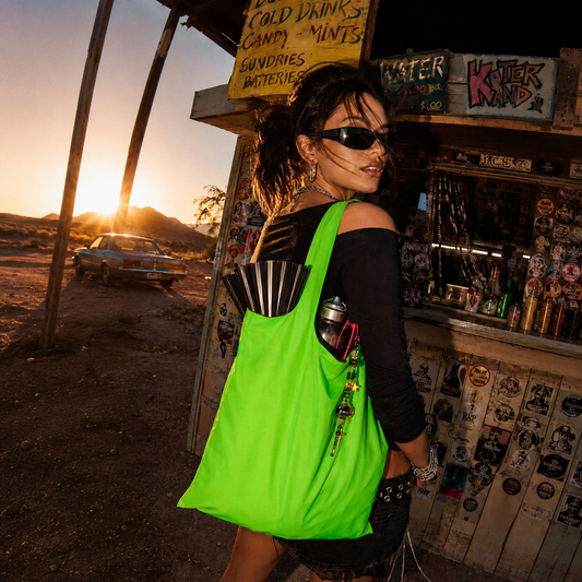 Neon Green Recycled Bag