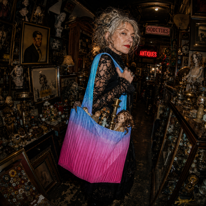 Pleated Rainbow Recycled Bag