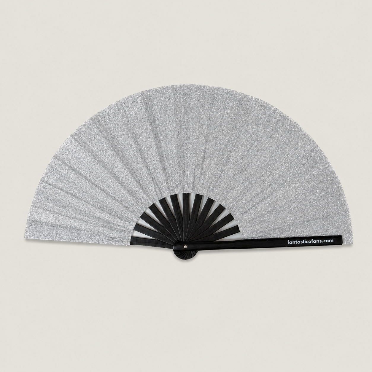 Silver Mega Glitter XL Handfan
