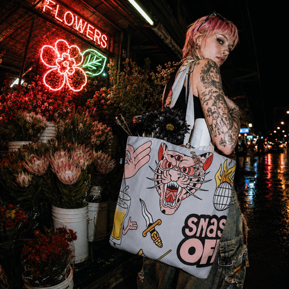 Snask Tiger Grey Recycled Bag